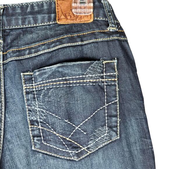 BKE Wendi Jeans Womens 29x31 Blue Bootcut Stretch Denim Mid Rise Distressed READ - Picture 11 of 12